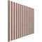 Ekena Millwork 48H x 1/4T Adjustable Wood Slat Wall Panel Kit w/ 3W Slats, Walnut contains 15 Slats SWW60X48X0250WA - alternate 4